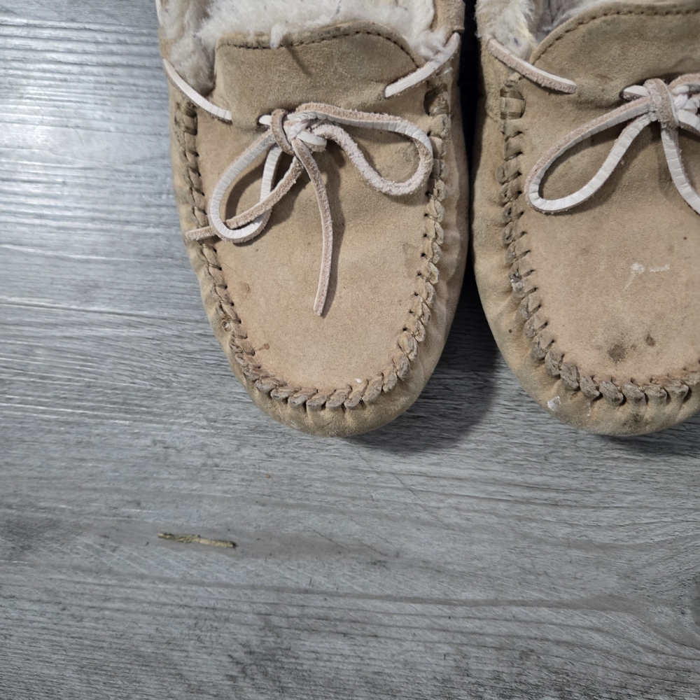 UGG Tan Suede Moccasin Slippers - Picture 5 of 8